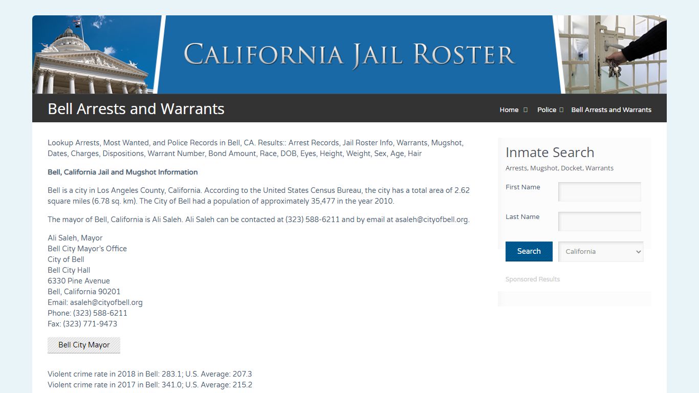 Bell Arrests and Warrants | Jail Roster Search